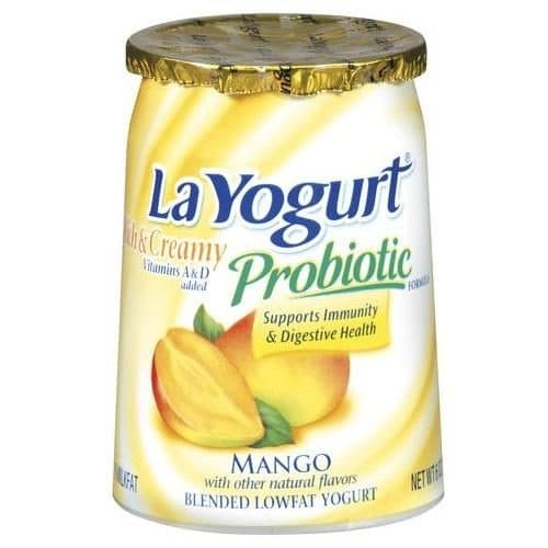 La Yogurt Yogurt, Lowfat, Blended, Probiotic Formula, Mango