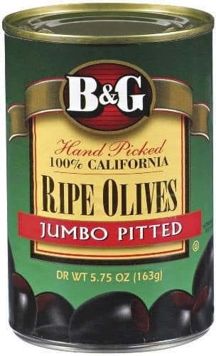 B&G Ripe Jumbo Pitted Olives