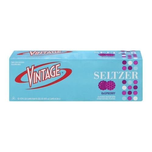 Vintage Seltzer, Cans, Raspberry