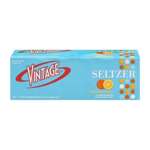 Vintage Seltzer, Cans, Mandarin Orange