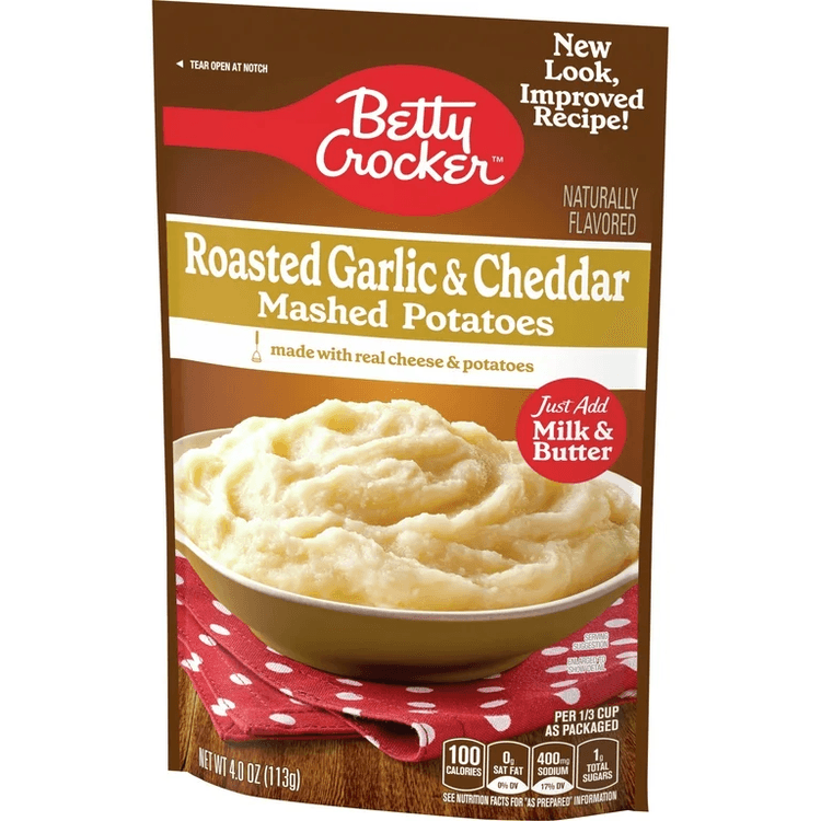 Betty Crocker Mashed Potatoes, Roasted Garlic & Cheddar