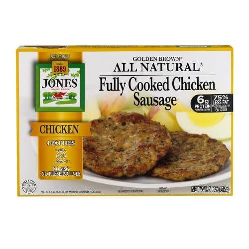 Jones Dairy Farm Sausage All Natural Golden Brown Chicken Patties