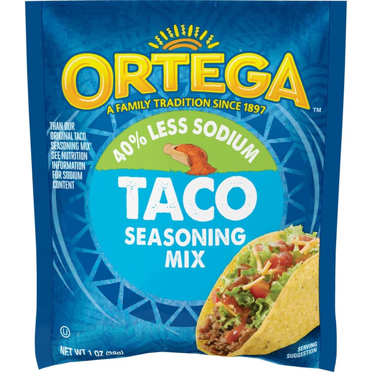 Ortega 40% Less Sodium Taco Seasoning Mix