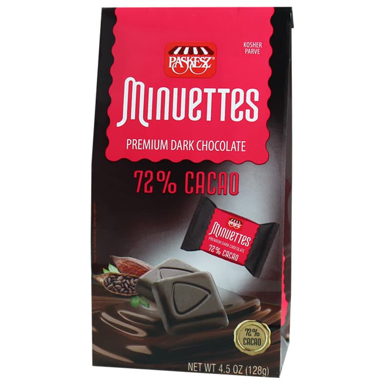Paskesz Minuettes Premium Dark Chocolate 72% Cacao