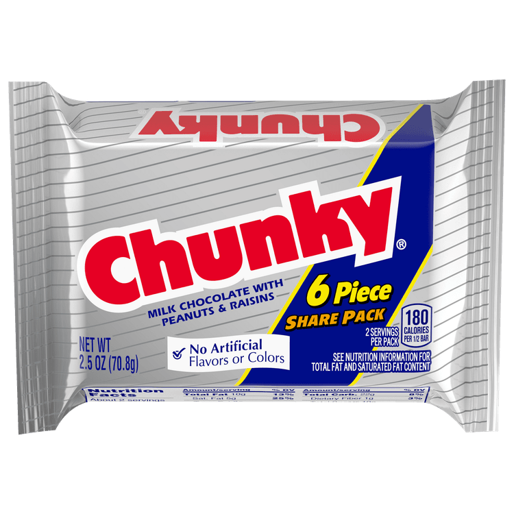 Chunky Milk Chocolate With Peanuts & Raisins