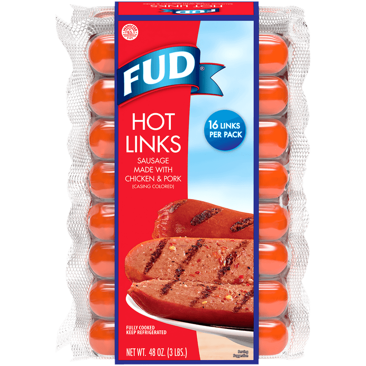 Fud Hot Links Sausage Made With Chicken & Pork