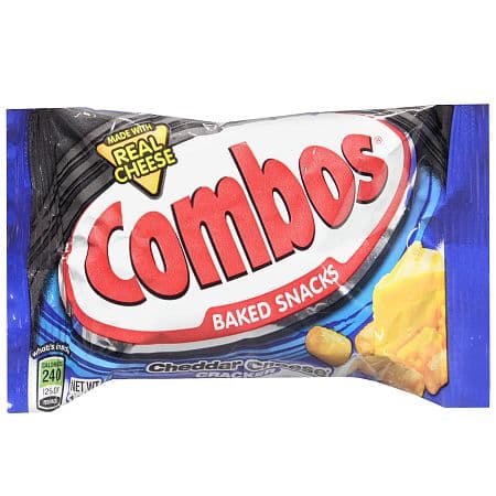 Combos Stuffed Snacks, Cheddar Cheese, Baked Cracker