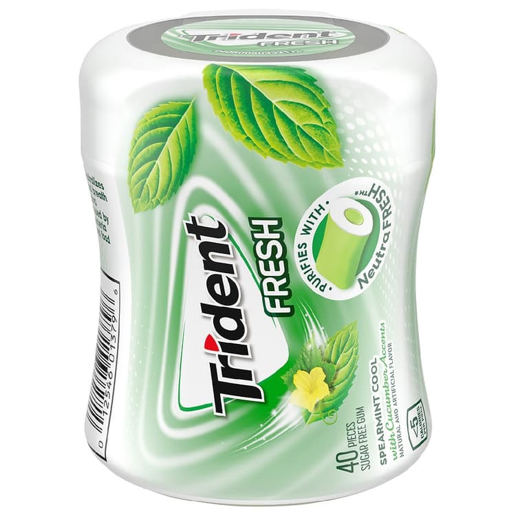 Trident Fresh Gum Spearmint Sugar Free