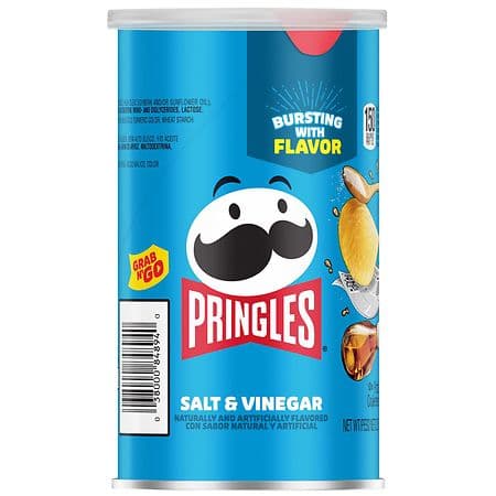 Pringles Salt And Vinegar Grab N' Go Potato Crisps Chips