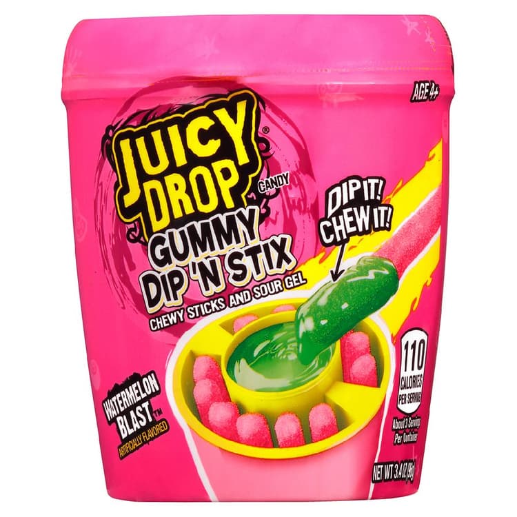 Juicy Drop Gummies Dip N Stix Gummy Candy Assortment