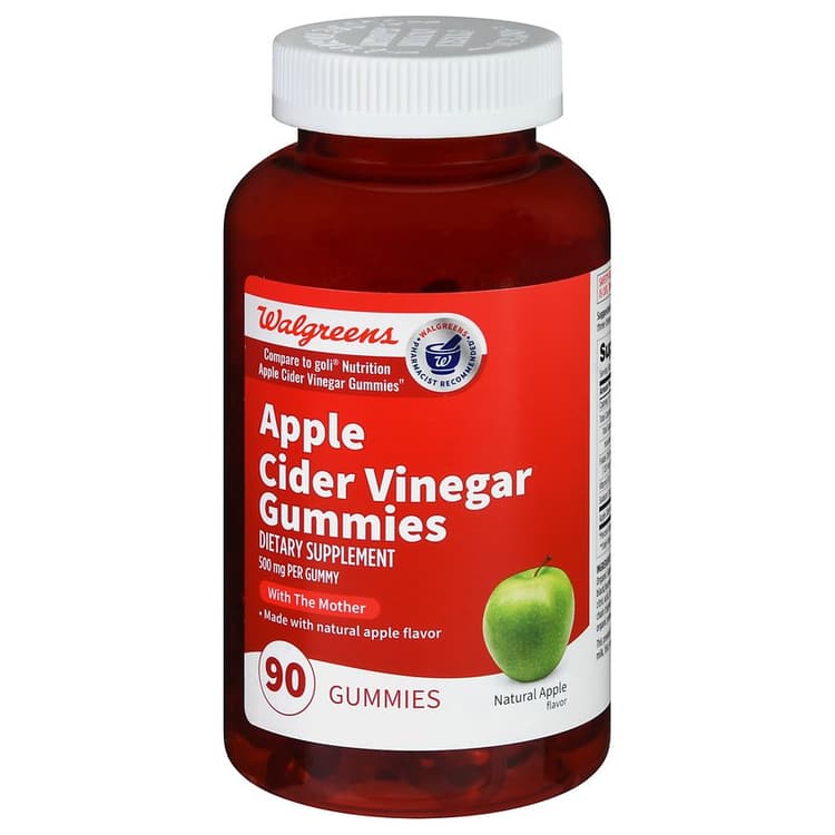 Walgreens Apple Cider Vinegar Gummies Natural Apple