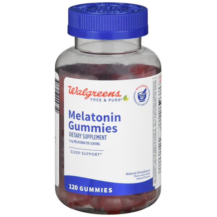 Walgreens Melatonin Gummies Natural Strawberry