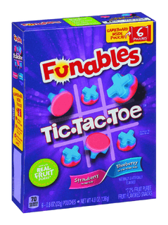 Funables Tic Tac Toe Strawberry Blueberry Fruit Flavored Snacks
