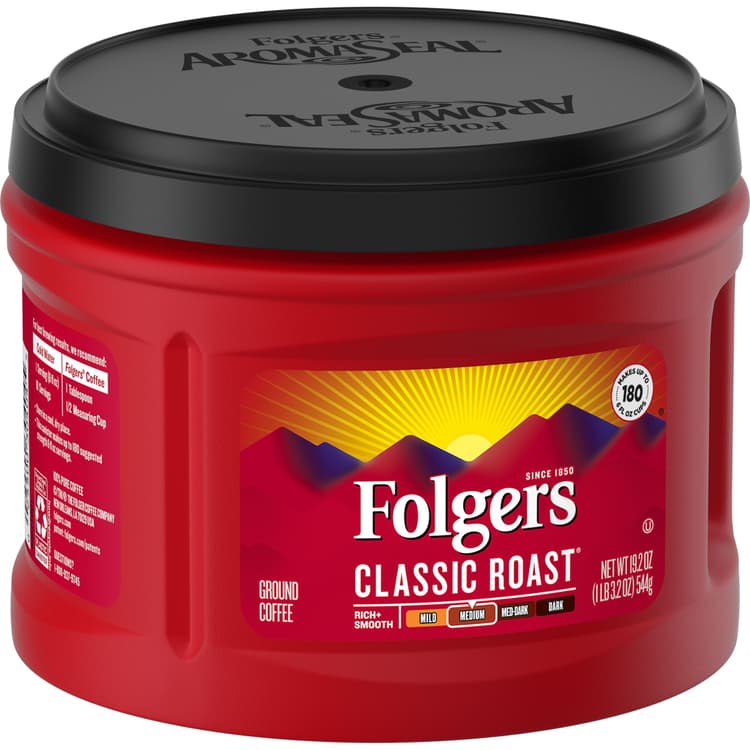 Folgers Coffee, Ground, Medium, Classic Roast