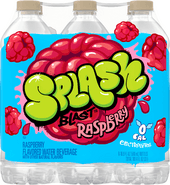 Splash Blast Water Beverage, Raspberry Flavor