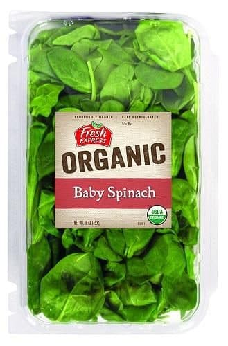 Fresh Express    Organic Baby Spinach Tray