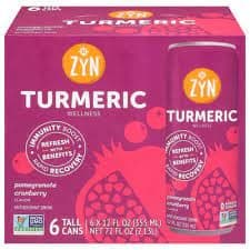 Zyn, Antioxidant Drink, Turmeric Wellness, Pomegranate Cranberry Flavor