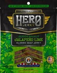 Hero Jerky Beef Jerky, Classic, Juggernaut Jalapeno Lime