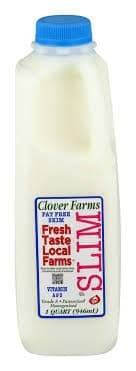 Clover Farms Quart Skim Milk