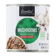 Essential Everyday Mushrooms, Pieces & Stems, No Salt Added