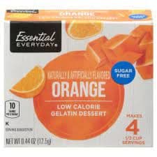 Essential Everyday Sugar Free Orange Gelatin Dessert