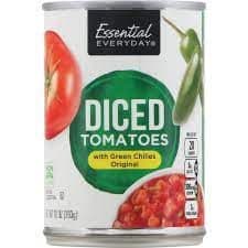 Essential Everyday Tomatoes, With Green Chilies Original, Diced