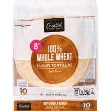 Essential Everyday Flour Tortillas, Whole Wheat, Soft Taco