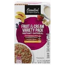 Essential Everyday Fruit & Cream Instant Oatmeal Variety