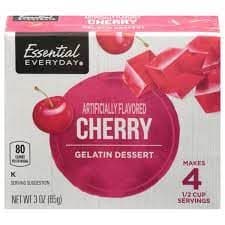 Essential Everyday Cherry Gelatin Dessert