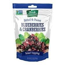 Fresh Gourmet Dried Blueberries & Cranberries