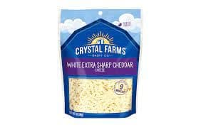 Crystal Farms Shredded White Extra Sharp Cheddar
