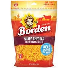Borden Fine Shredded Sharp Cheddar Cheese