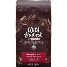 Wild Harvest Coffee, Ground, 100% Arabica, Dark Roast, Organic, Italian Roast