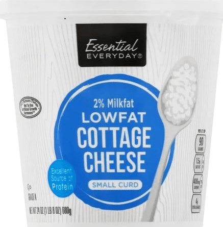 Essential Everyday Cottage Cheese, Small Curd, 2% Milkfat Low Fat