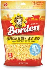 Borden Fine Shredded Cheddar Jack  Cheese
