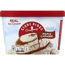 Stoneridge Creamery Ice Cream, Real, Maple Caramel