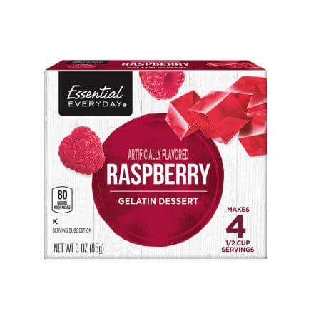 Essential Everyday Raspberry Gelatin Dessert