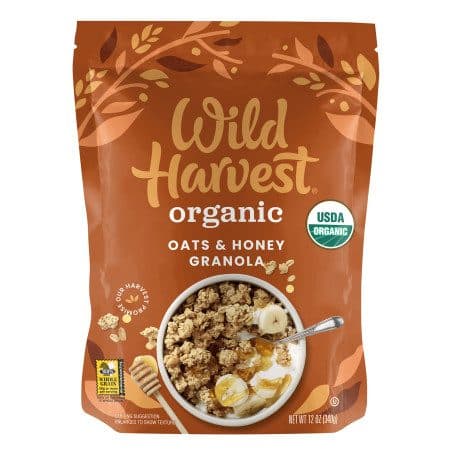 Wild Harvest Granola, Organic, Oats & Honey