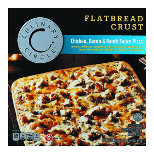 Culinary Circle Pizza, Chicken, Bacon & Ranch Sauce, Flatbread Crust