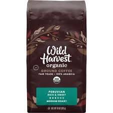 Wild Harvest Coffee, Ground, 100% Arabica, Medium Roast, Organic, Peruvian