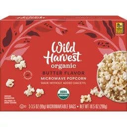 Wild Harvest Organic Butter Flavor Microwave Popcorn