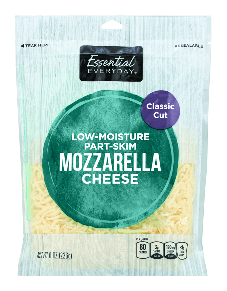 Essential Everyday Cheese, Mozzarella, Classic Cut