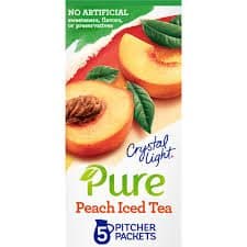Crystal Light Pure Naturally Sweetened Peach Iced Tea Drink Mix