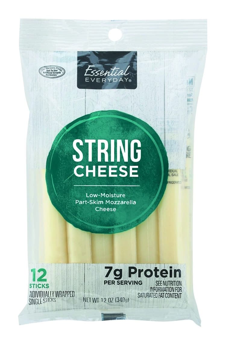 Essential Everyday String Cheese, Part Skim, Mozzarella, Low Moisture