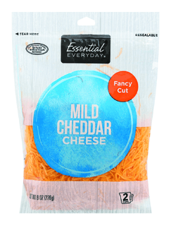 Essential Everyday Cheese, Mild Cheddar, Fancy Cut