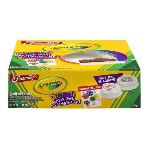 Friendlys Ice Cream Cake, Decorate Your Own, Crayola