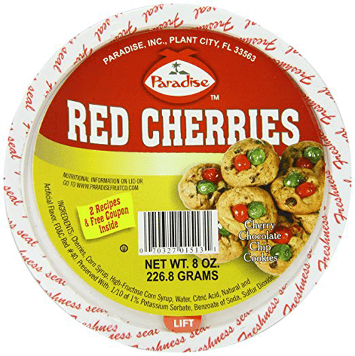 Paradise Candied Fruit Red Cherries