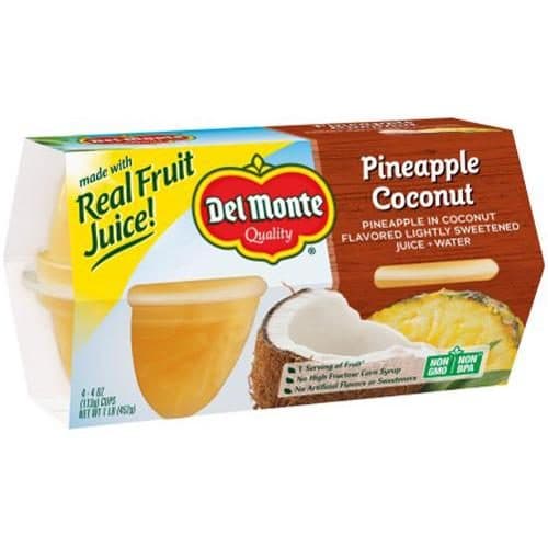 Del Monte Fruit Cup Pineapple Coconut Cups