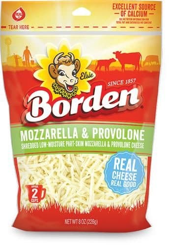 Borden Shredded Mozzarella Provolone Cheese