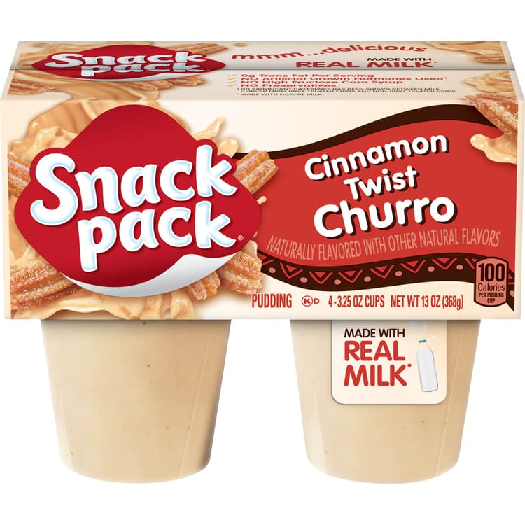 Snack Pack Cinnamon Twist Churro Pudding
